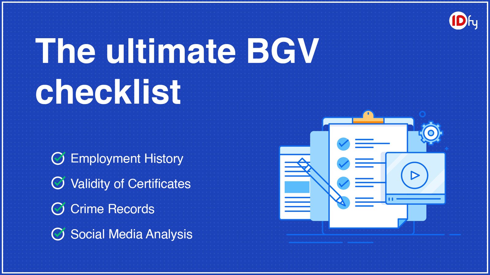 bgv background verification checklist